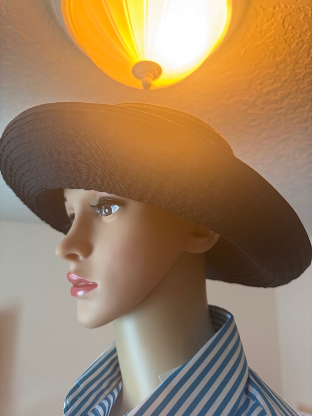 Liz Claiborne Black Wide-Brim Hat